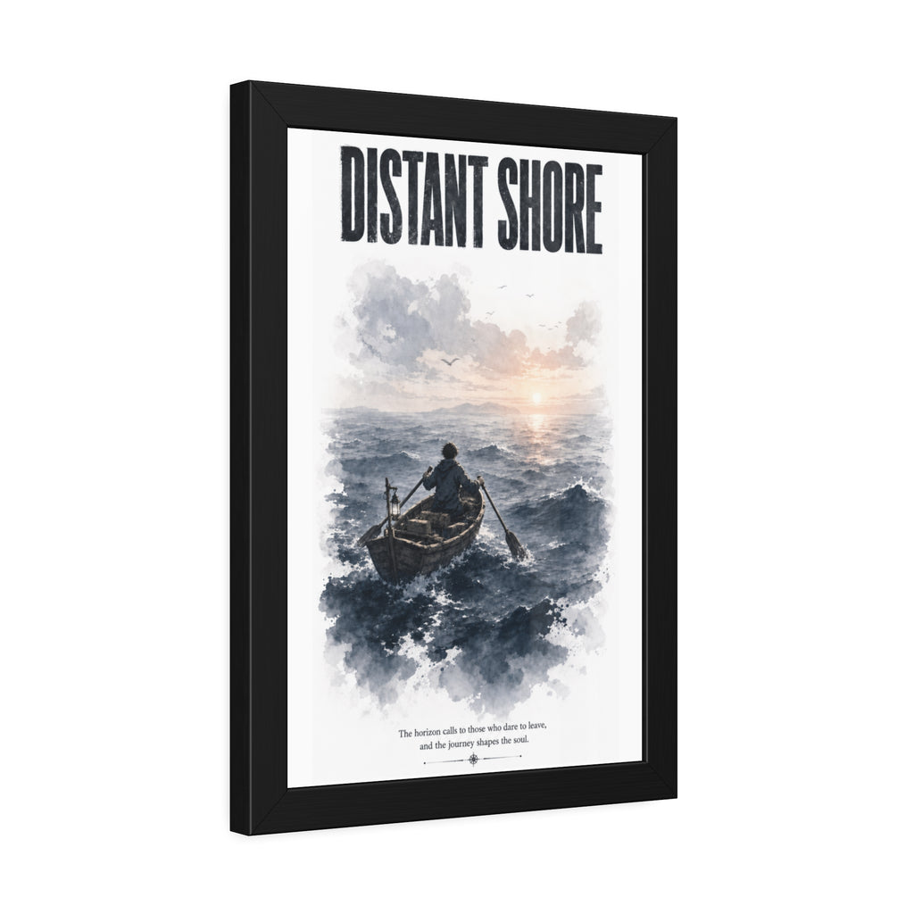 Poster — "Distant Shore" Framed Nautical Art Print