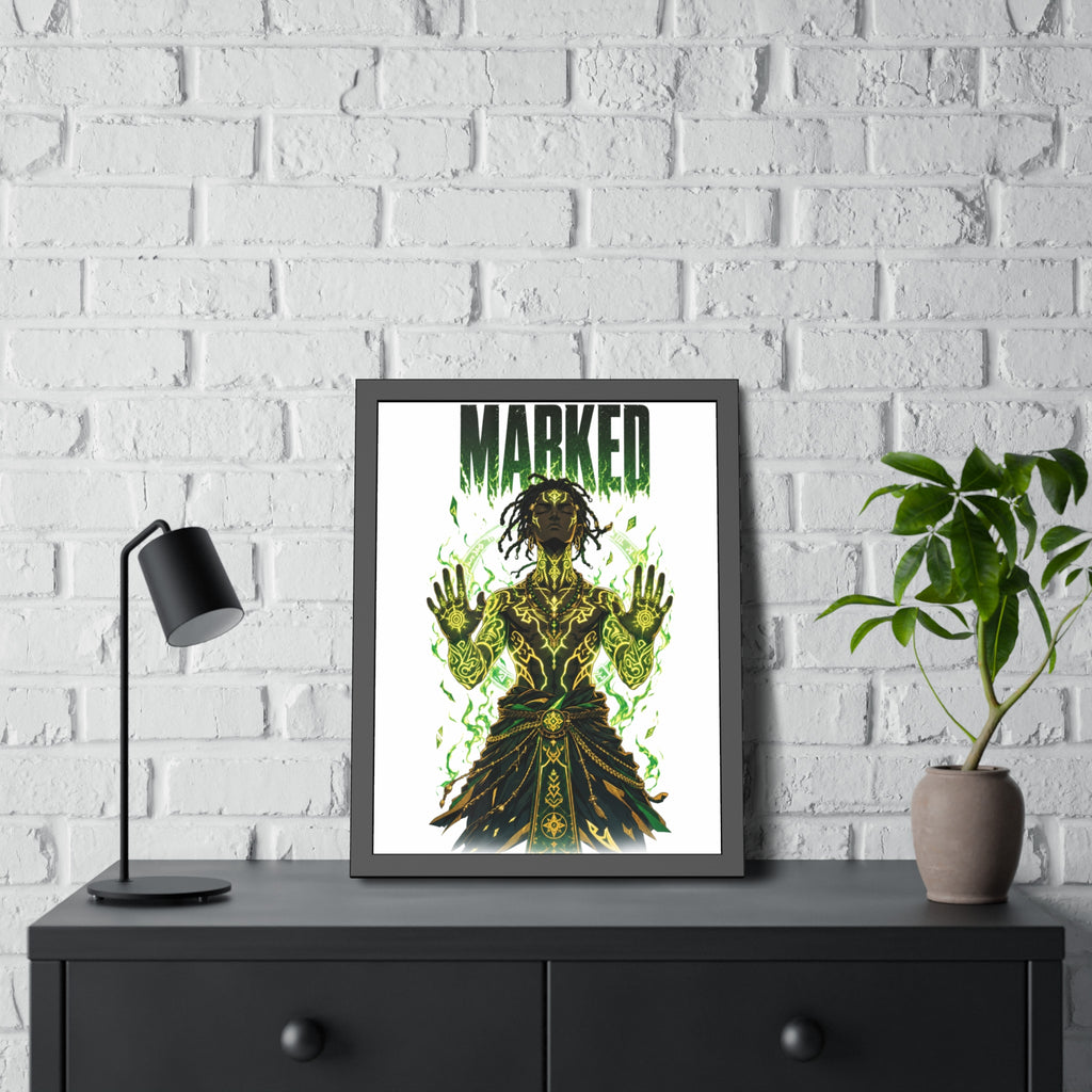 Framed Poster — "MARKED" Mystic Warrior Art Print