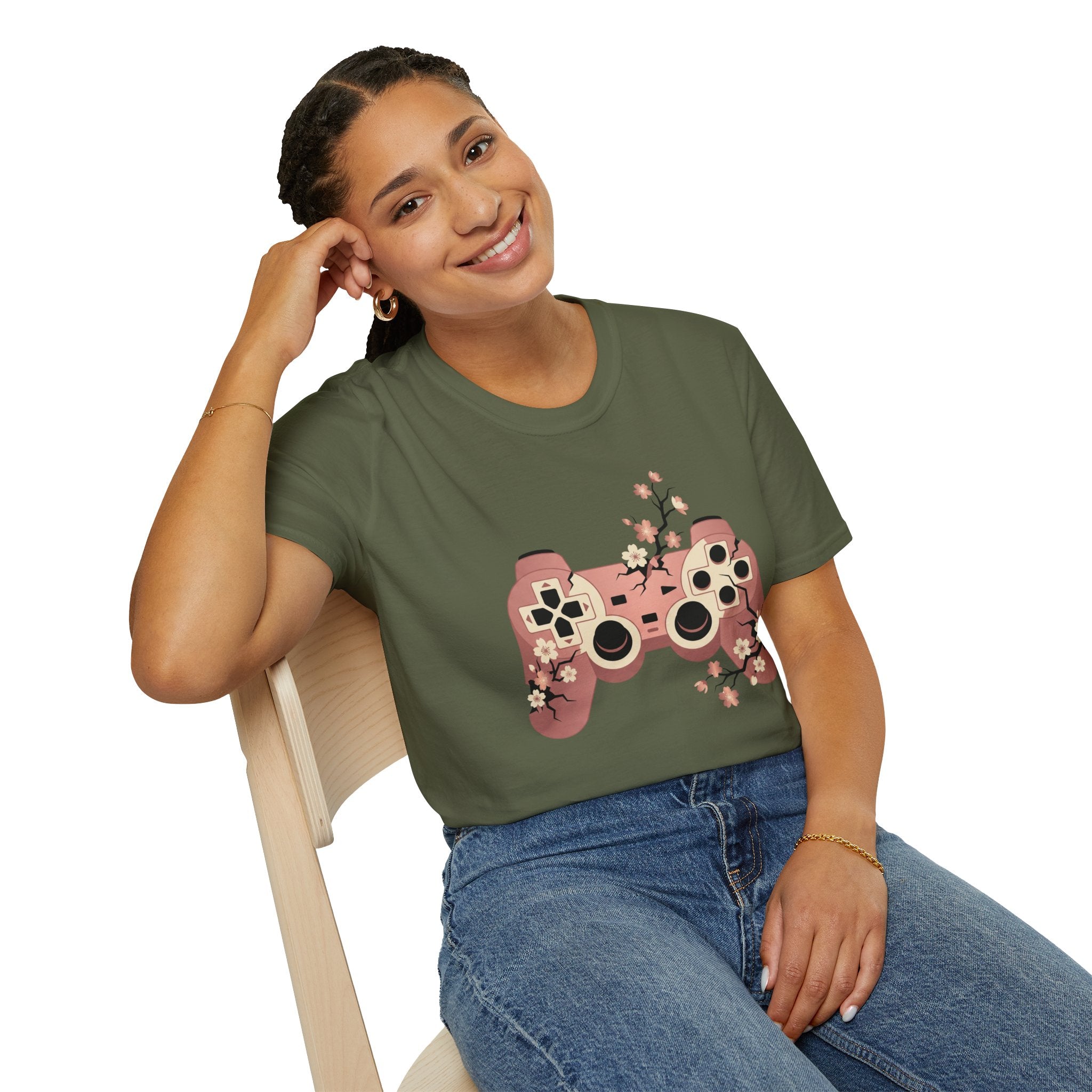 Cherry Blossom Game Controller T-Shirt