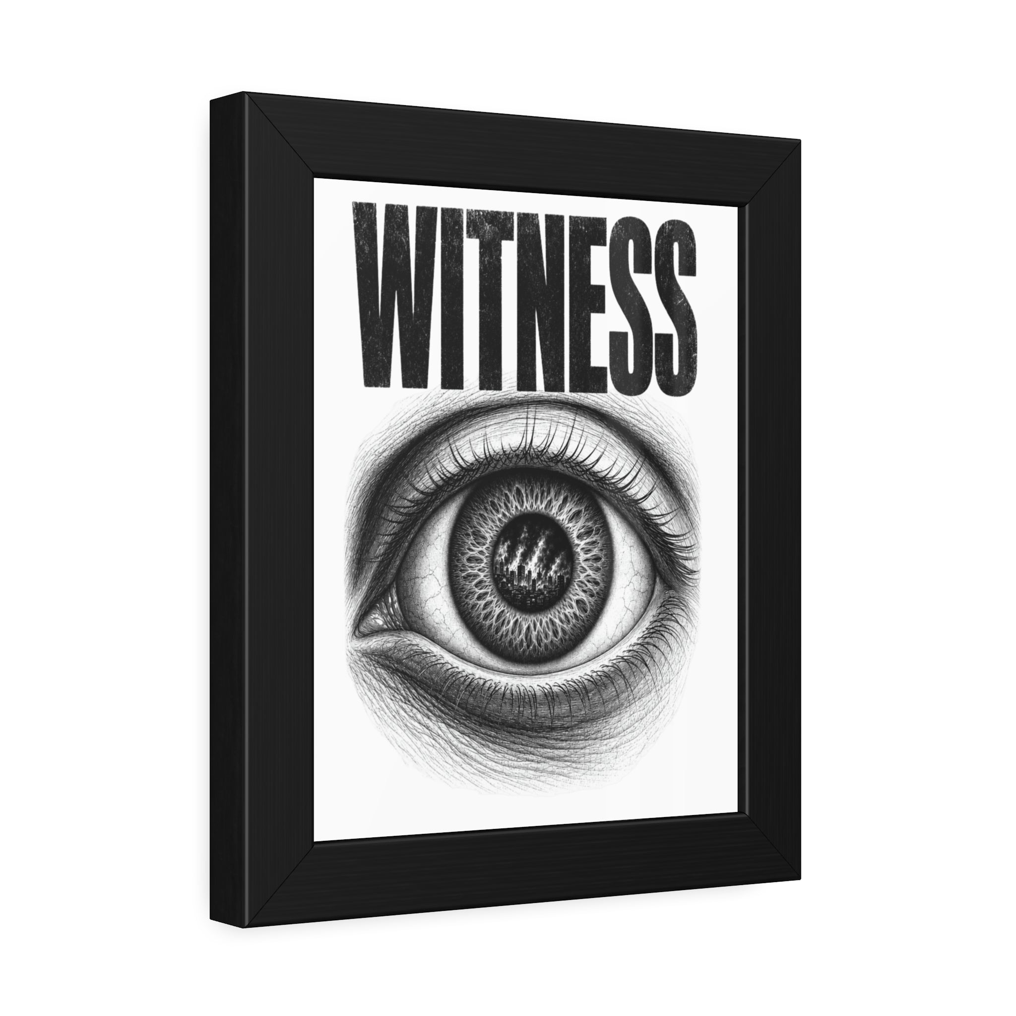 Witness Framed Art Print — Eye Poster