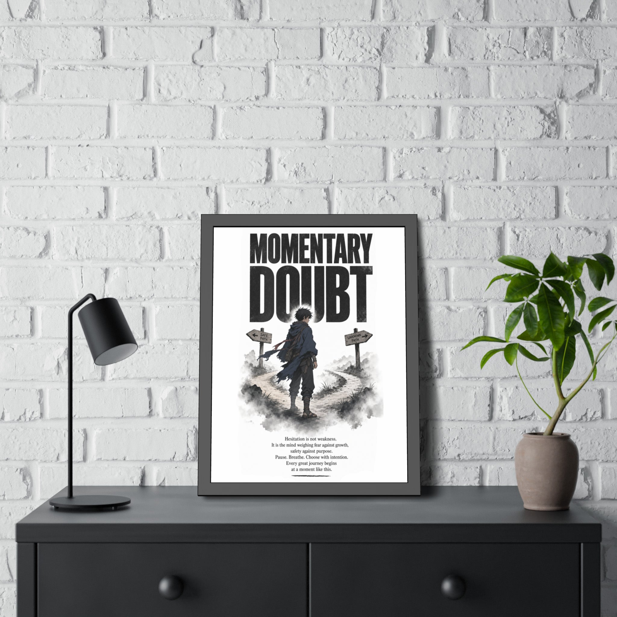 Momentary Doubt Framed Art Poster