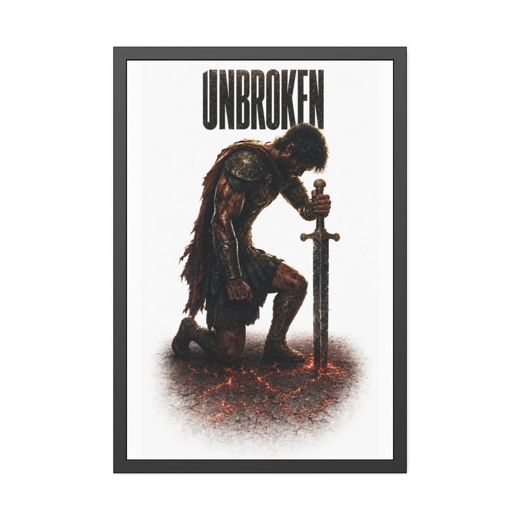 Unbroken Warrior Framed Poster