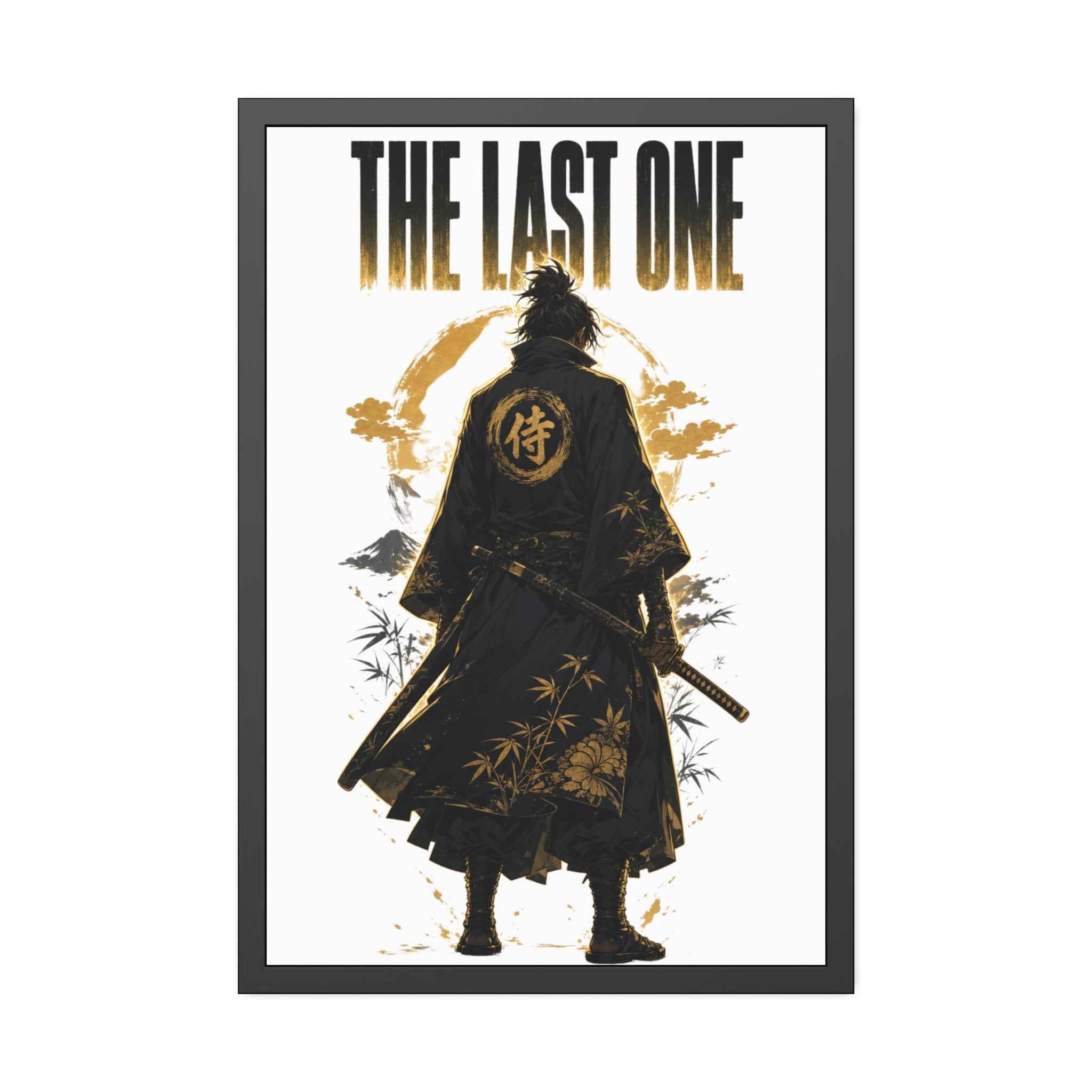 The Last One Samurai Framed Poster — Warrior Silhouette Wall Art