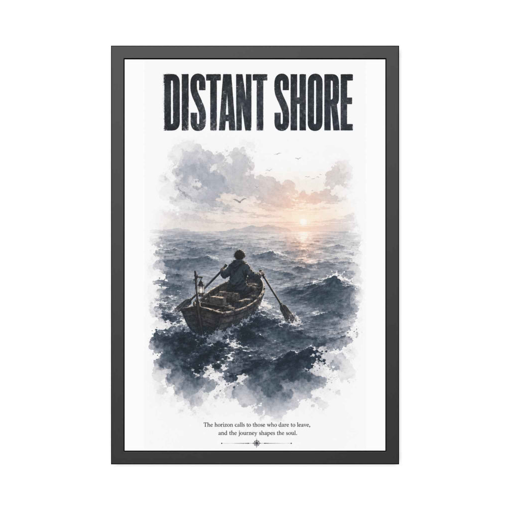 Poster — "Distant Shore" Framed Nautical Art Print