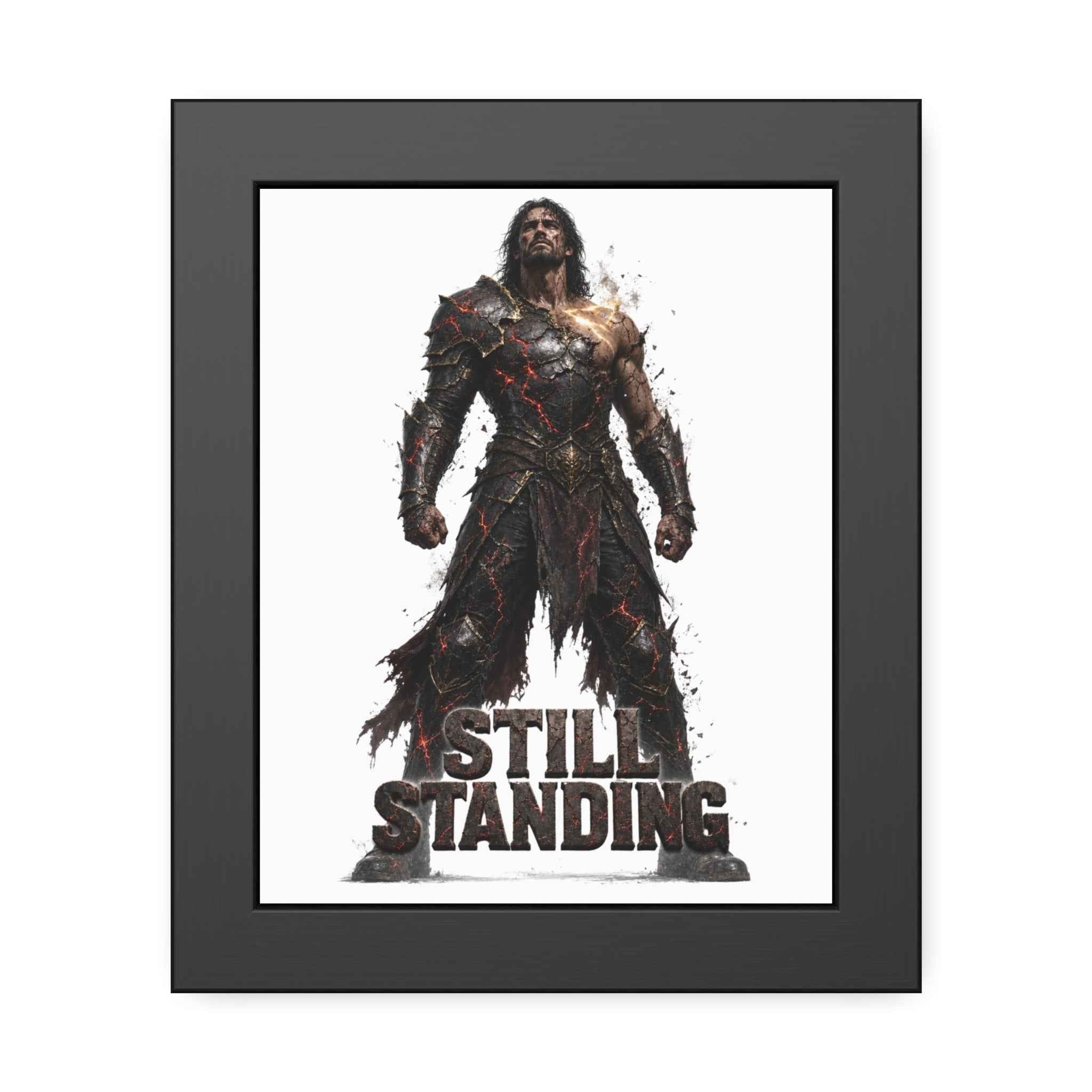 Still Standing Framed Poster —  Warrior Art Print