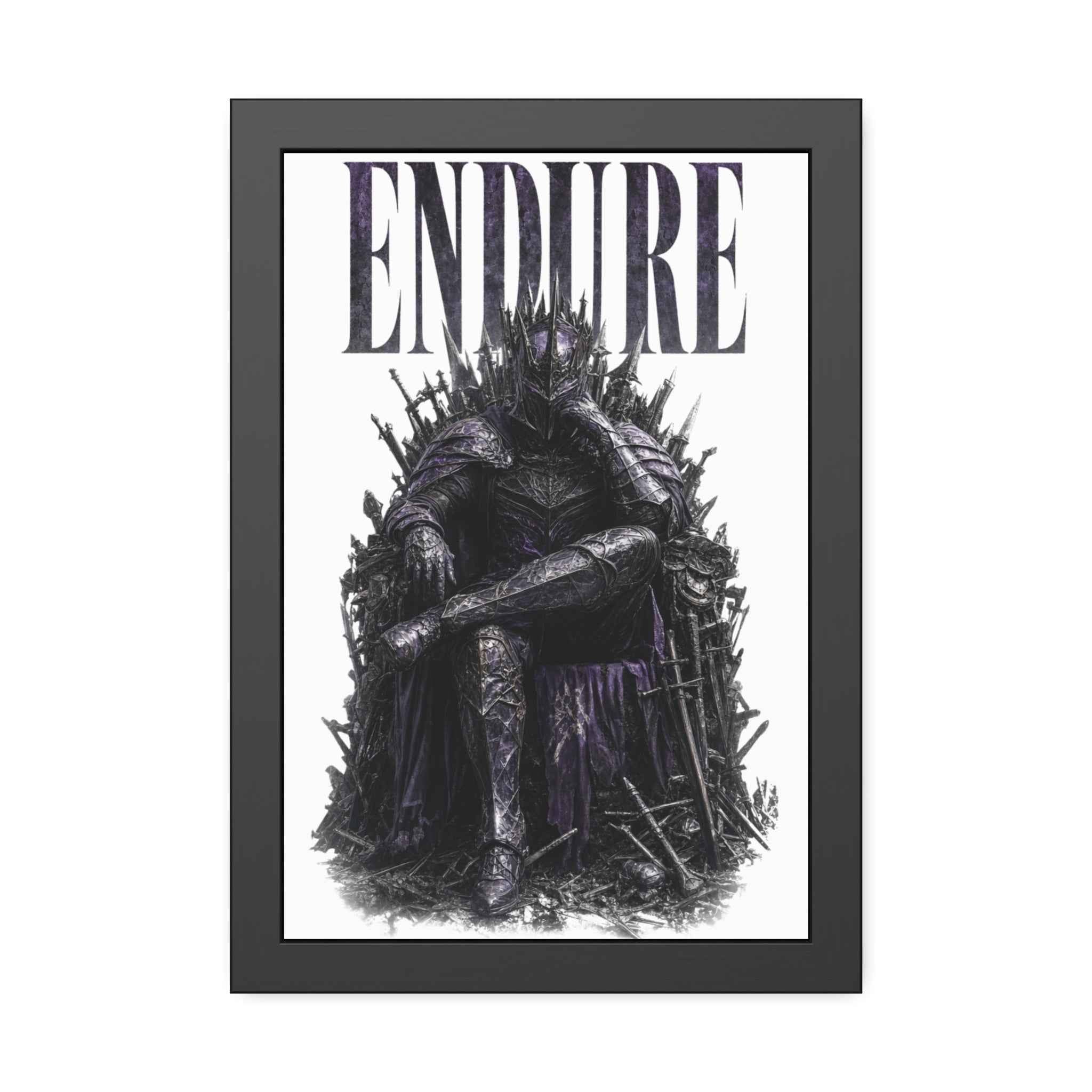Endure Framed Poster — Dark Knight Throne  Art