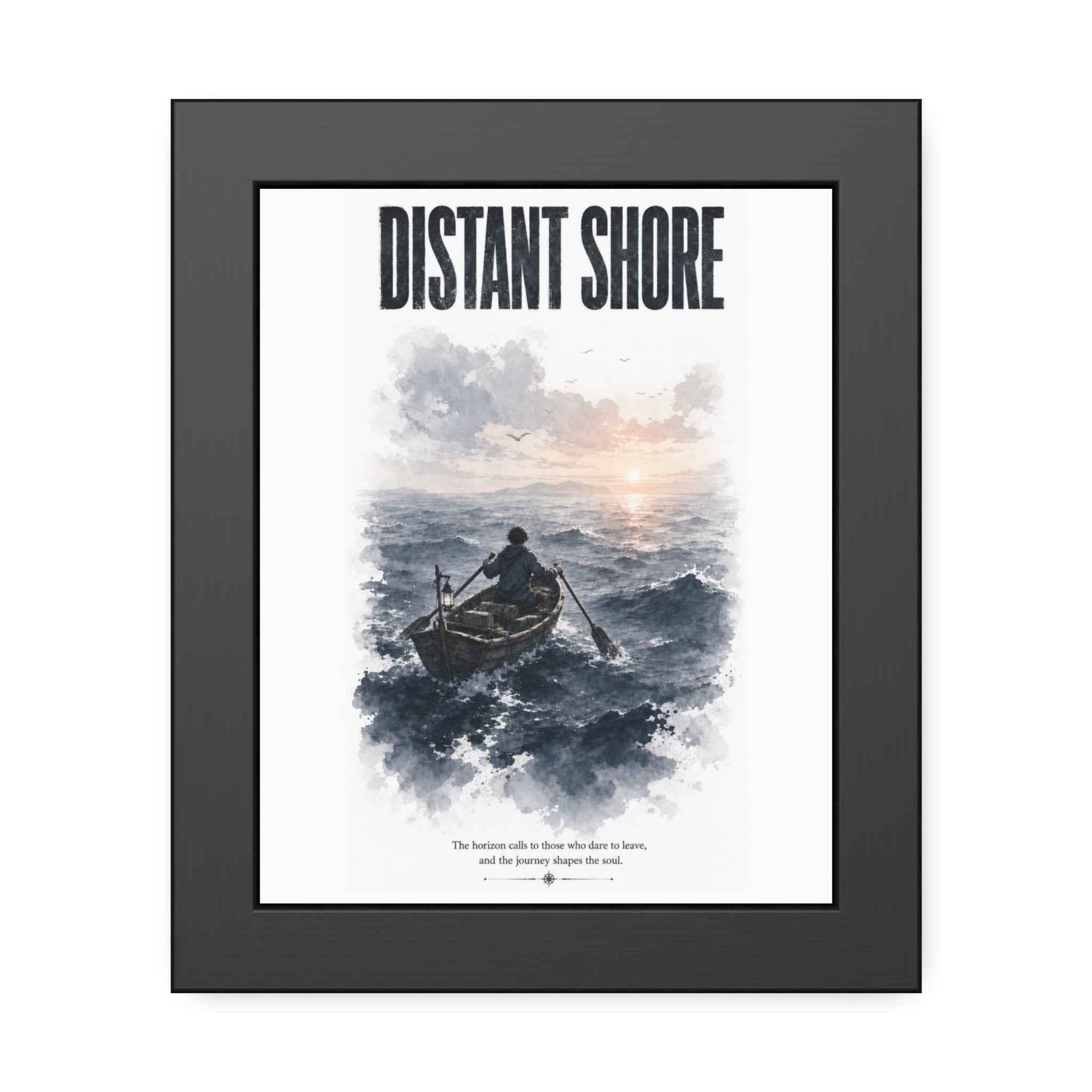 Poster — "Distant Shore" Framed Nautical Art Print