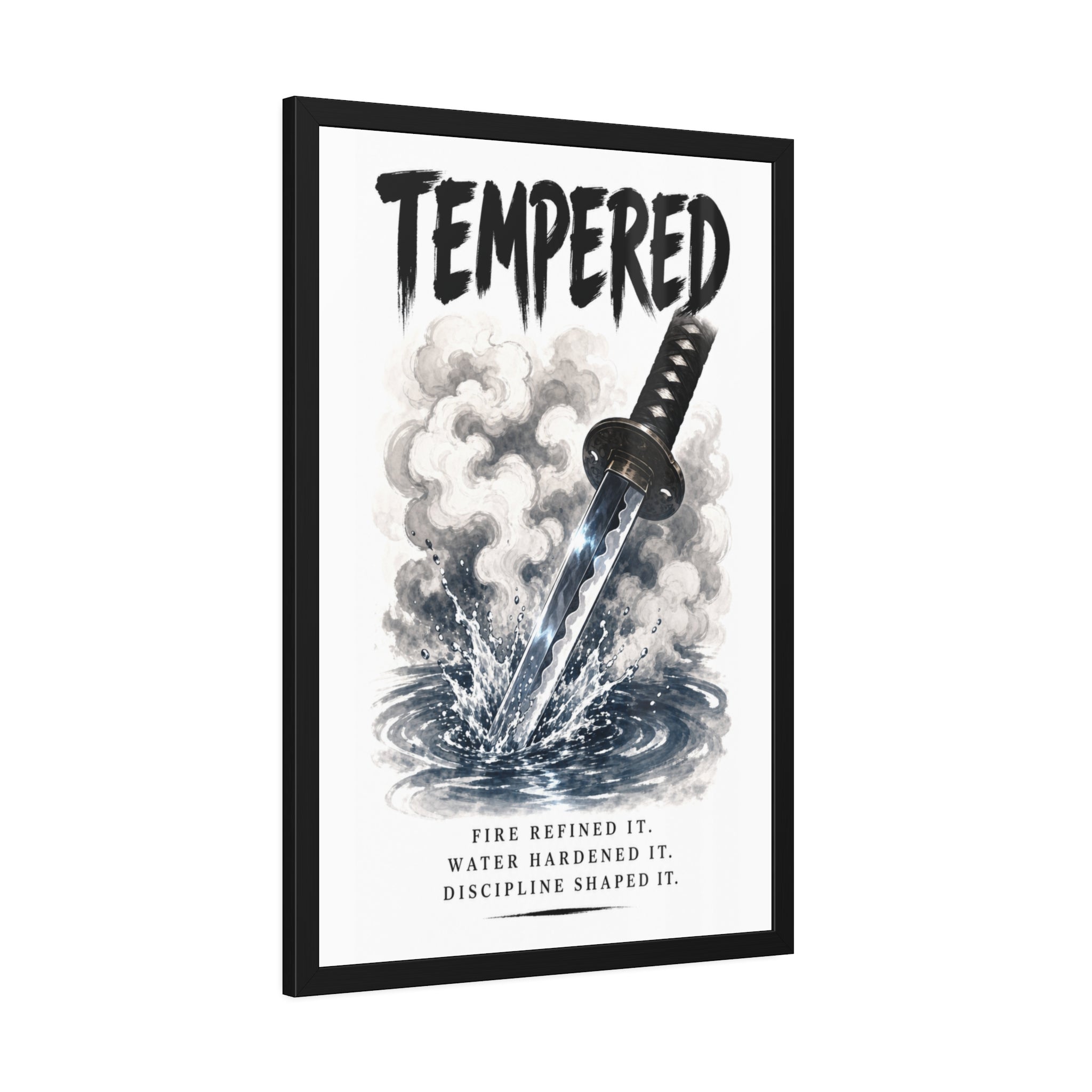 Tempered Samurai Sword Framed Poster