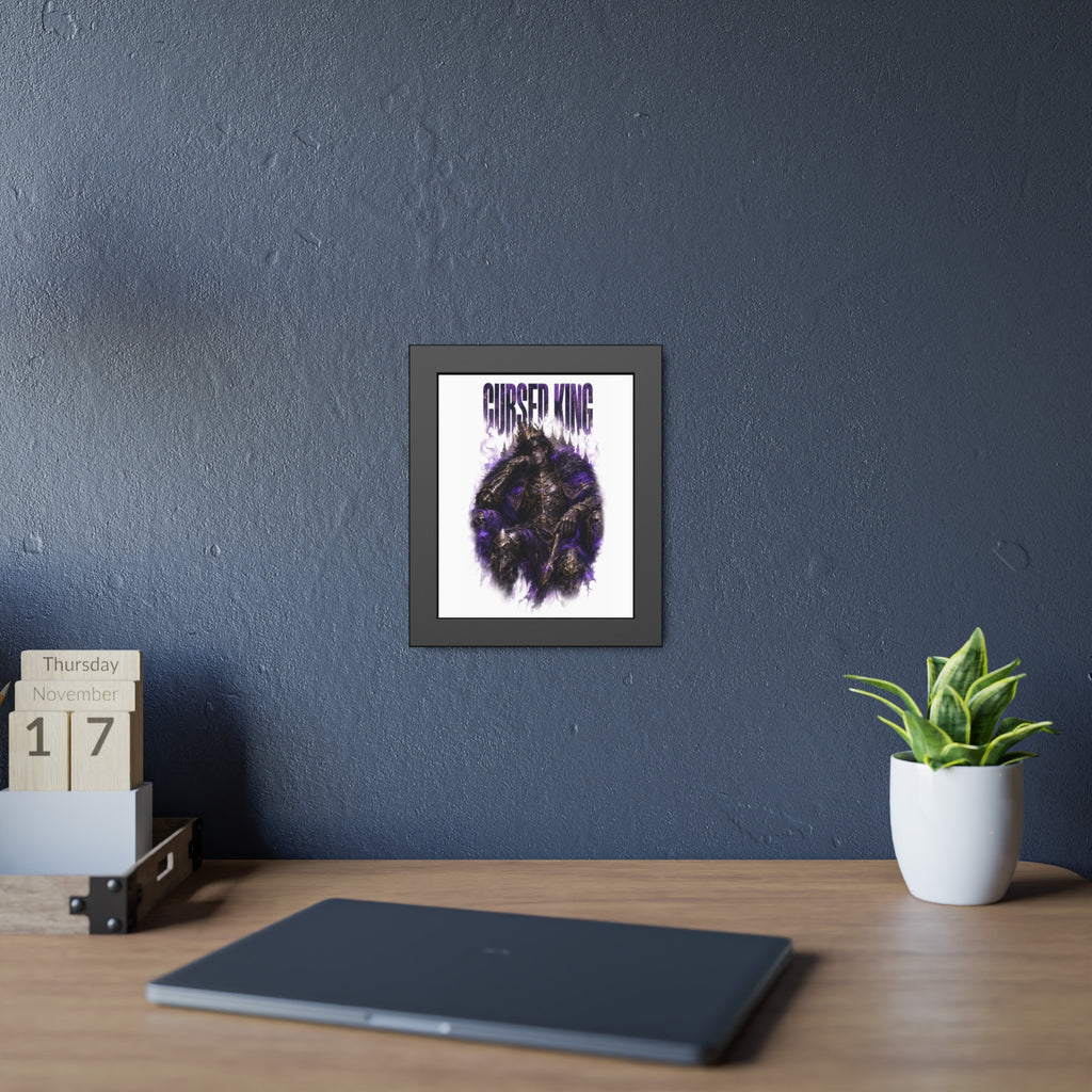 Cursed King Framed Poster — Dark Fantasy Wall Art