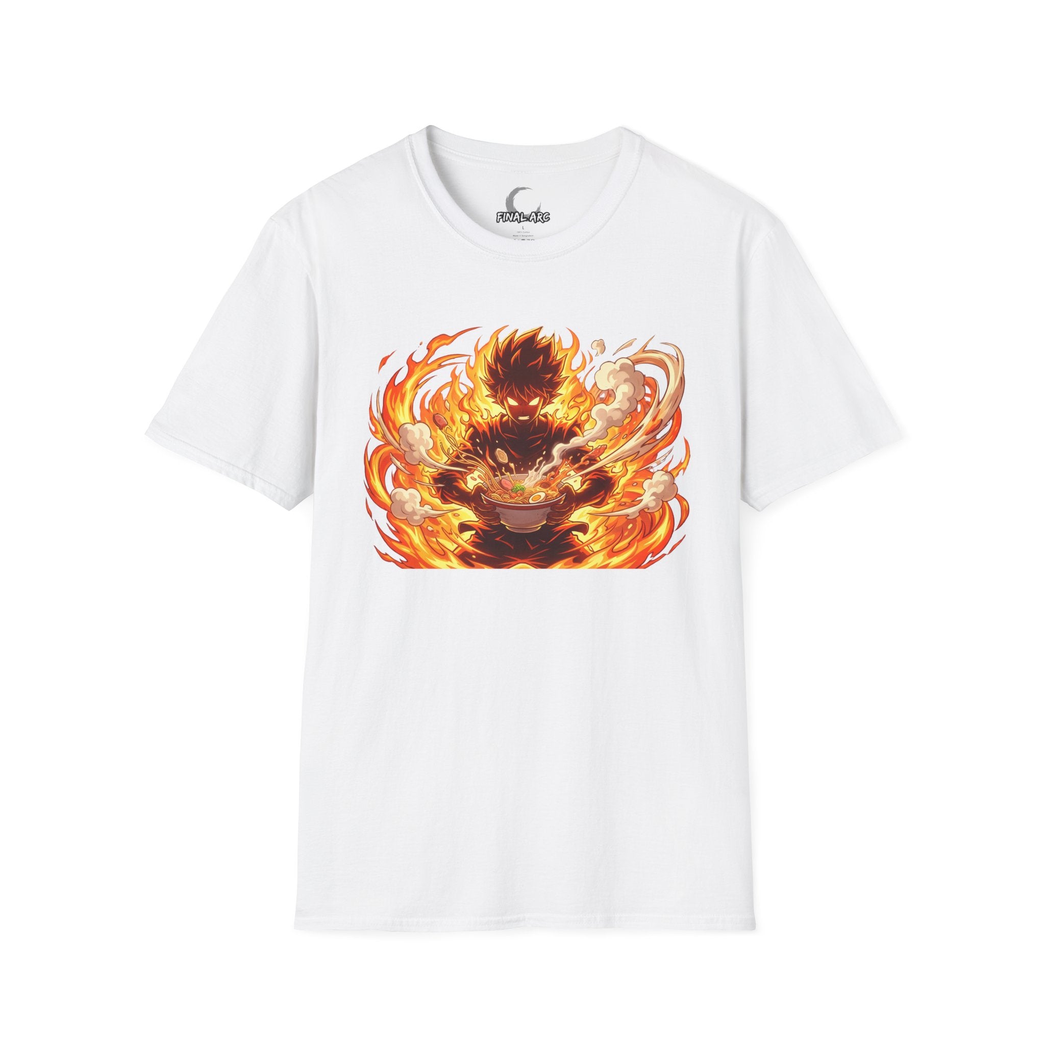Flaming Anime Ramen Warrior T‑Shirt