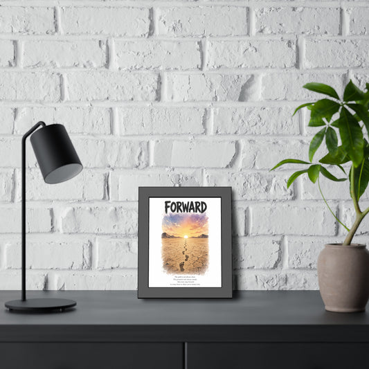 Framed Poster - 'Forward' Motivational Desert Sunrise Wall Art