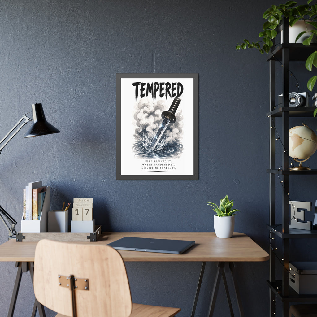Tempered Samurai Sword Framed Poster