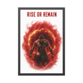 Framed Poster — "Rise or Remain" Spartan Warrior Wall Art