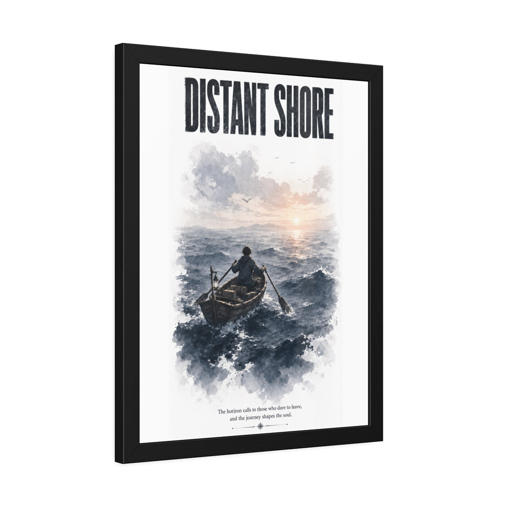Poster — "Distant Shore" Framed Nautical Art Print