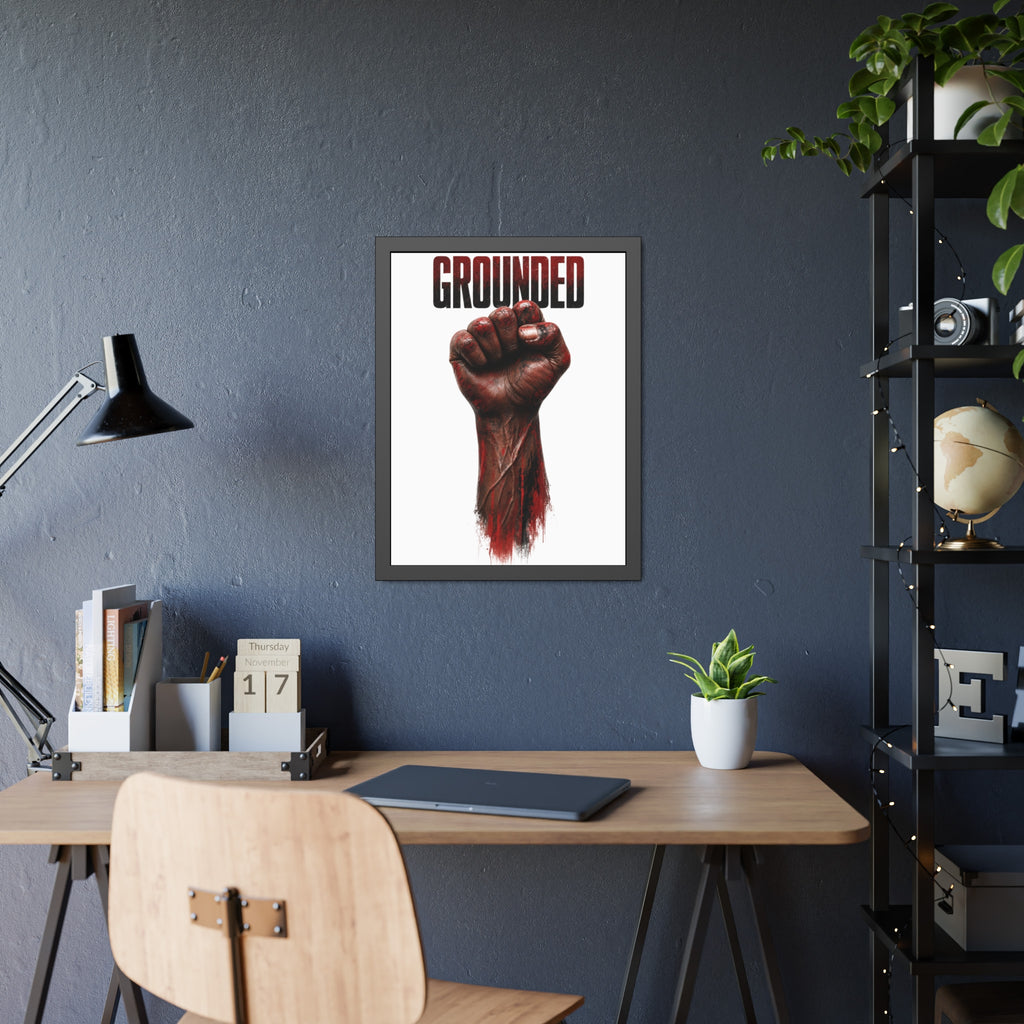 Framed Poster — Powerful Grounded Fist Art Print
