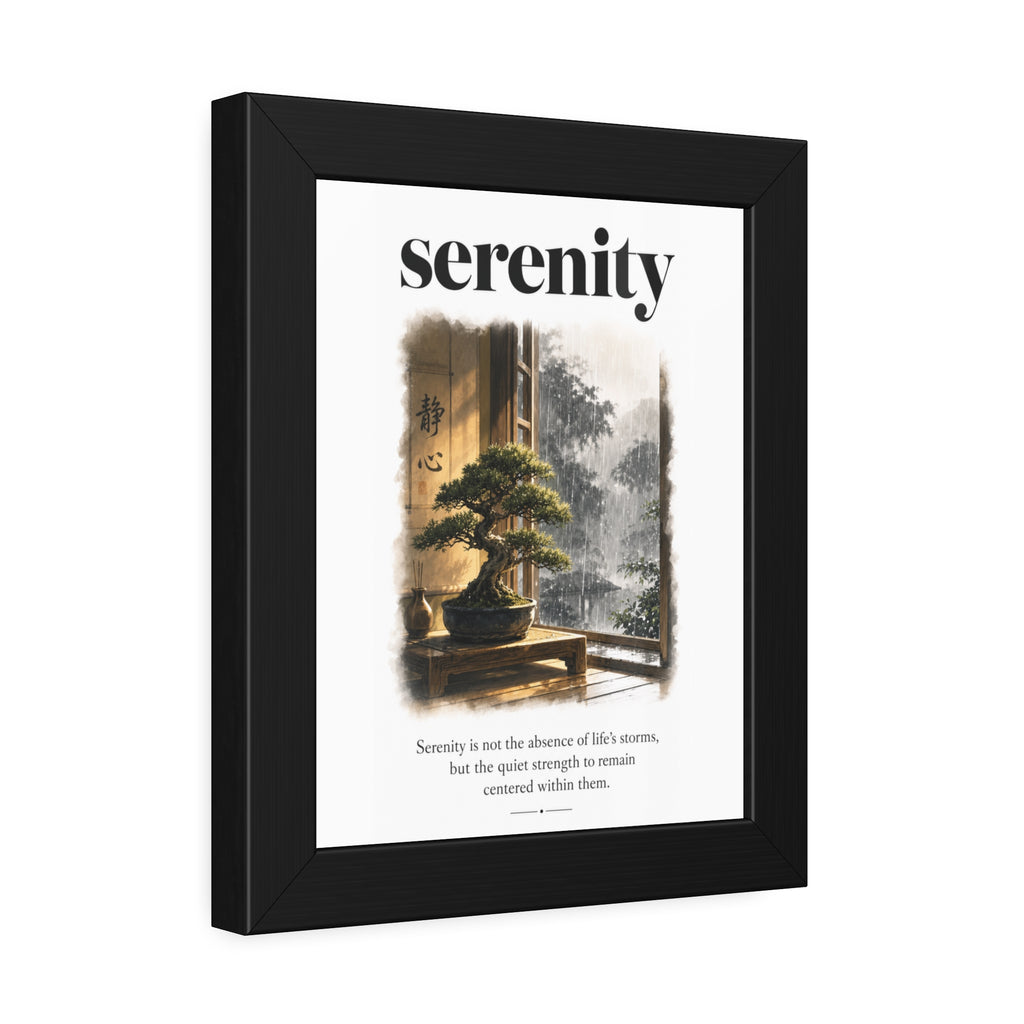 Framed Poster - "Serenity" Bonsai Art Print