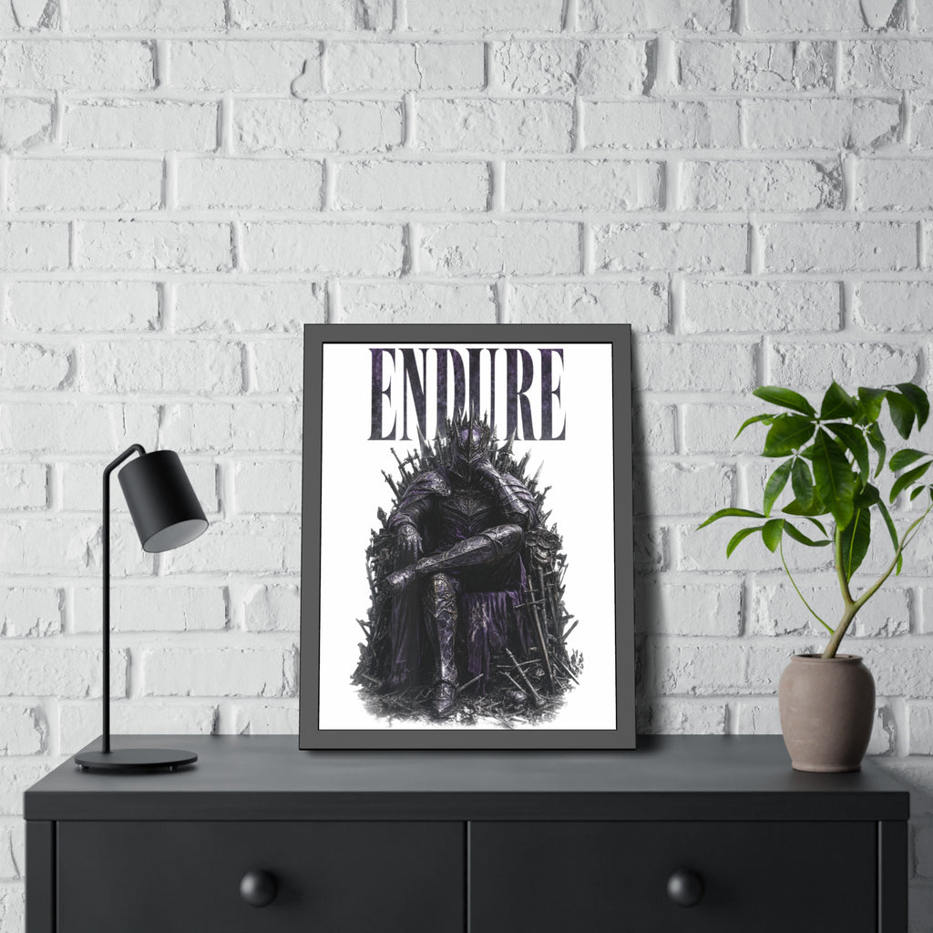 Endure Framed Poster — Dark Knight Throne  Art
