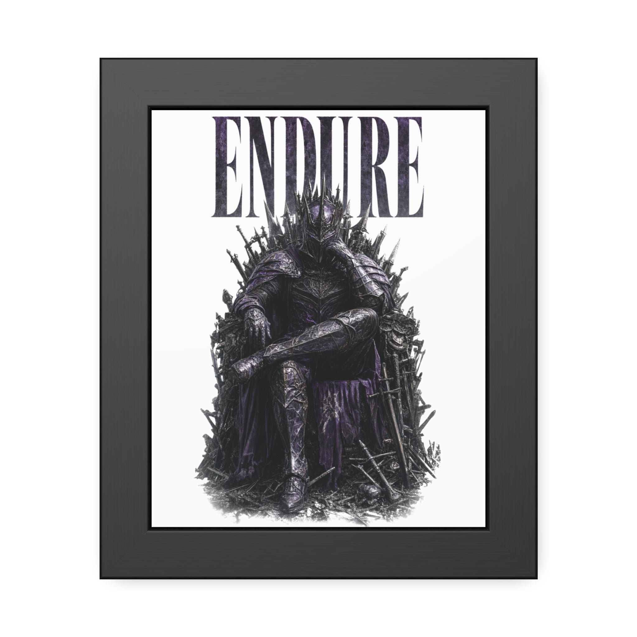 Endure Framed Poster — Dark Knight Throne  Art