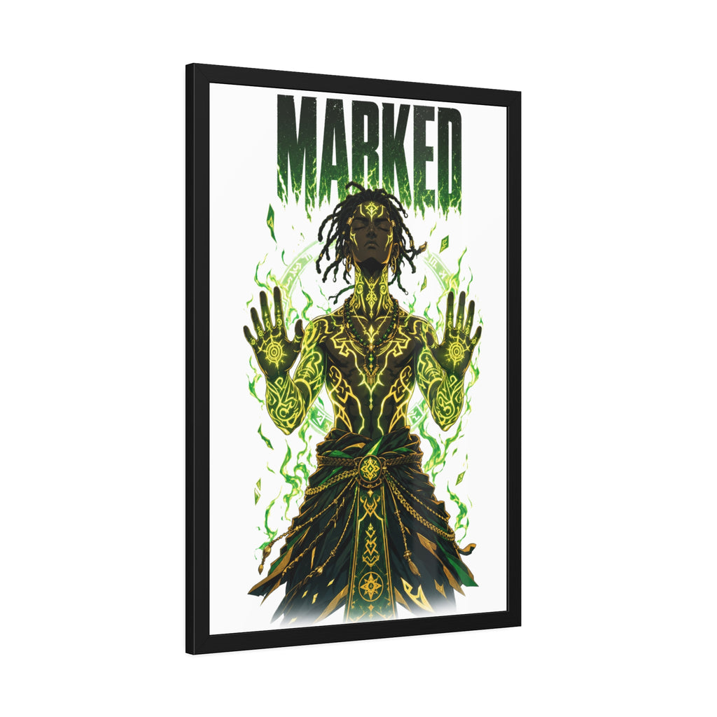Framed Poster — "MARKED" Mystic Warrior Art Print