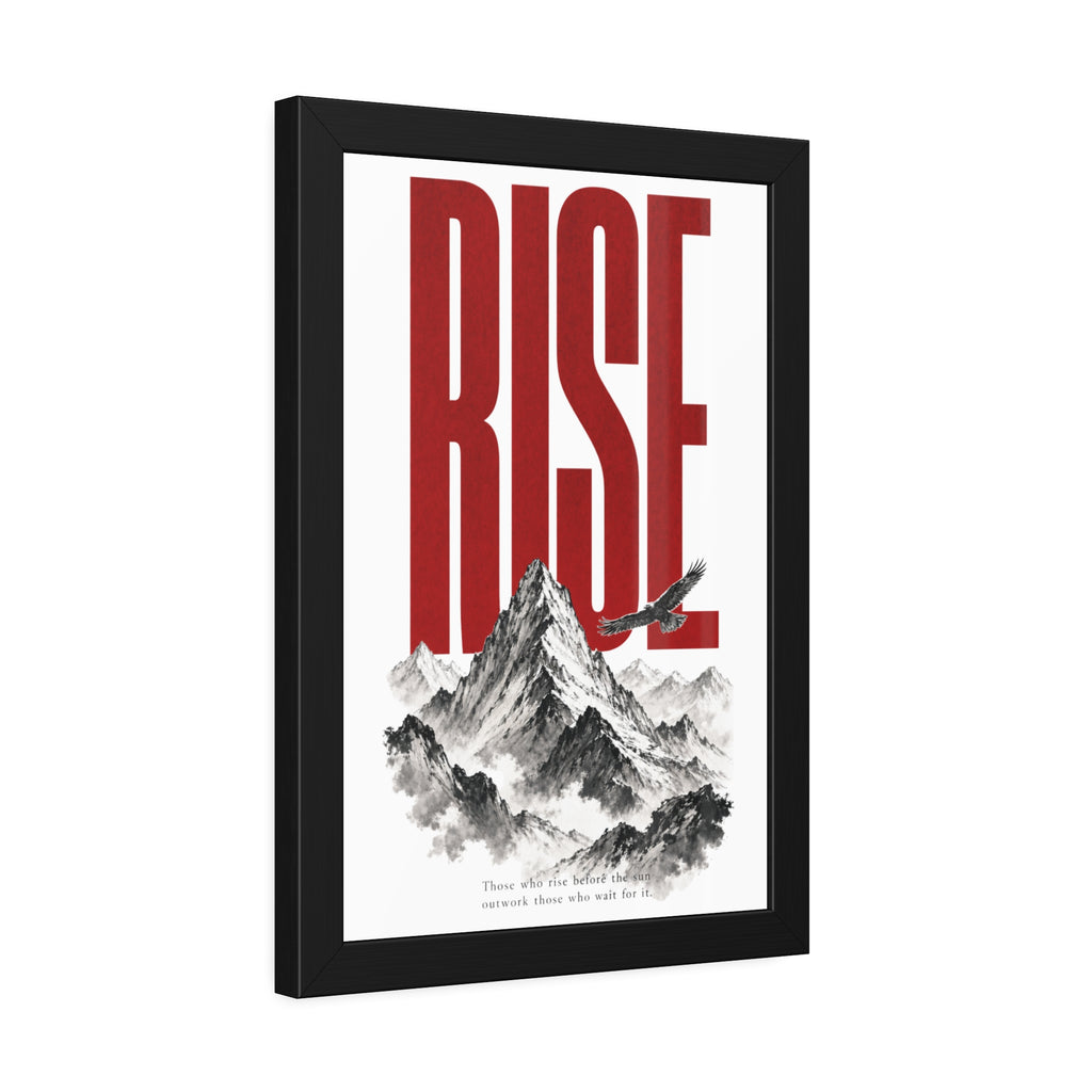 Framed Poster "RISE" Mountain Art Print