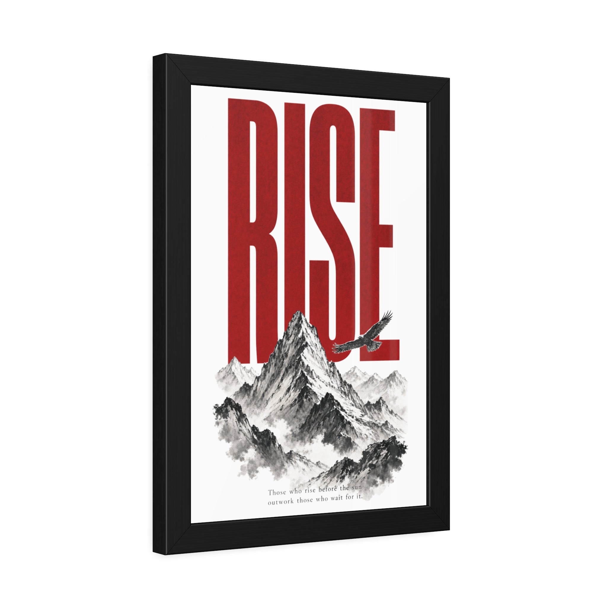 Framed Poster "RISE" Mountain Art Print