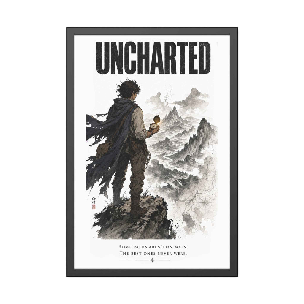 Uncharted Framed Art Print — Adventurer Poster