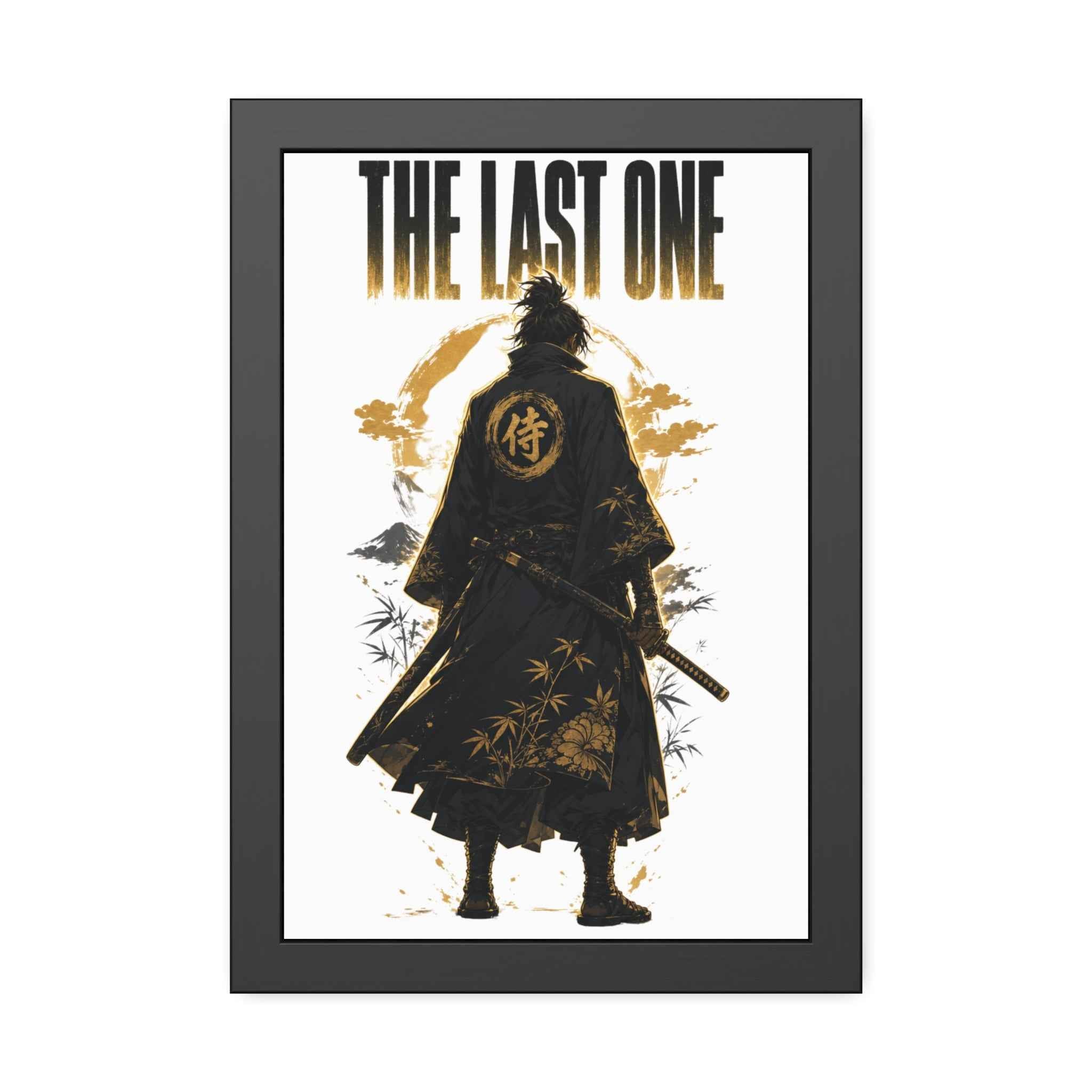 The Last One Samurai Framed Poster — Warrior Silhouette Wall Art