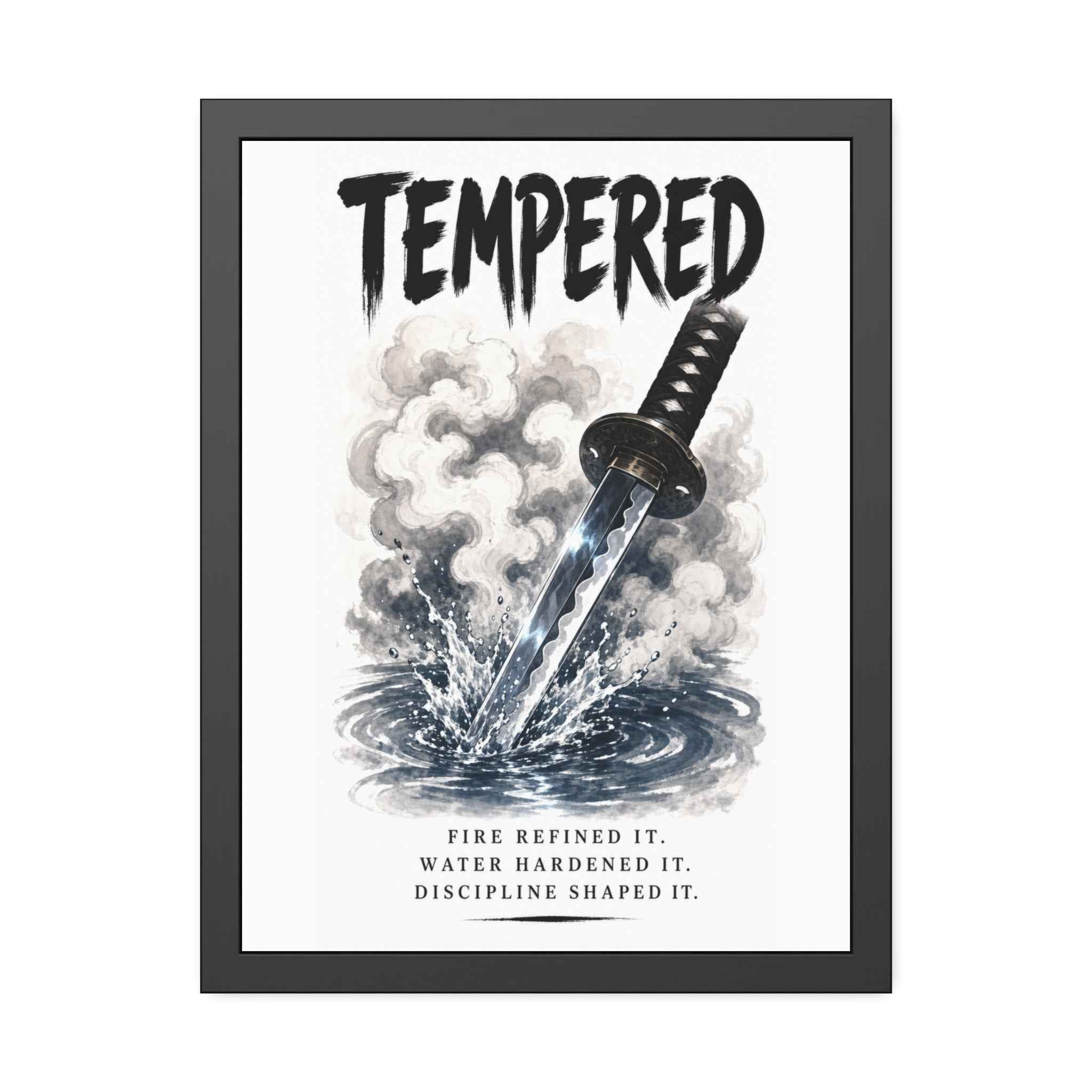 Tempered Samurai Sword Framed Poster