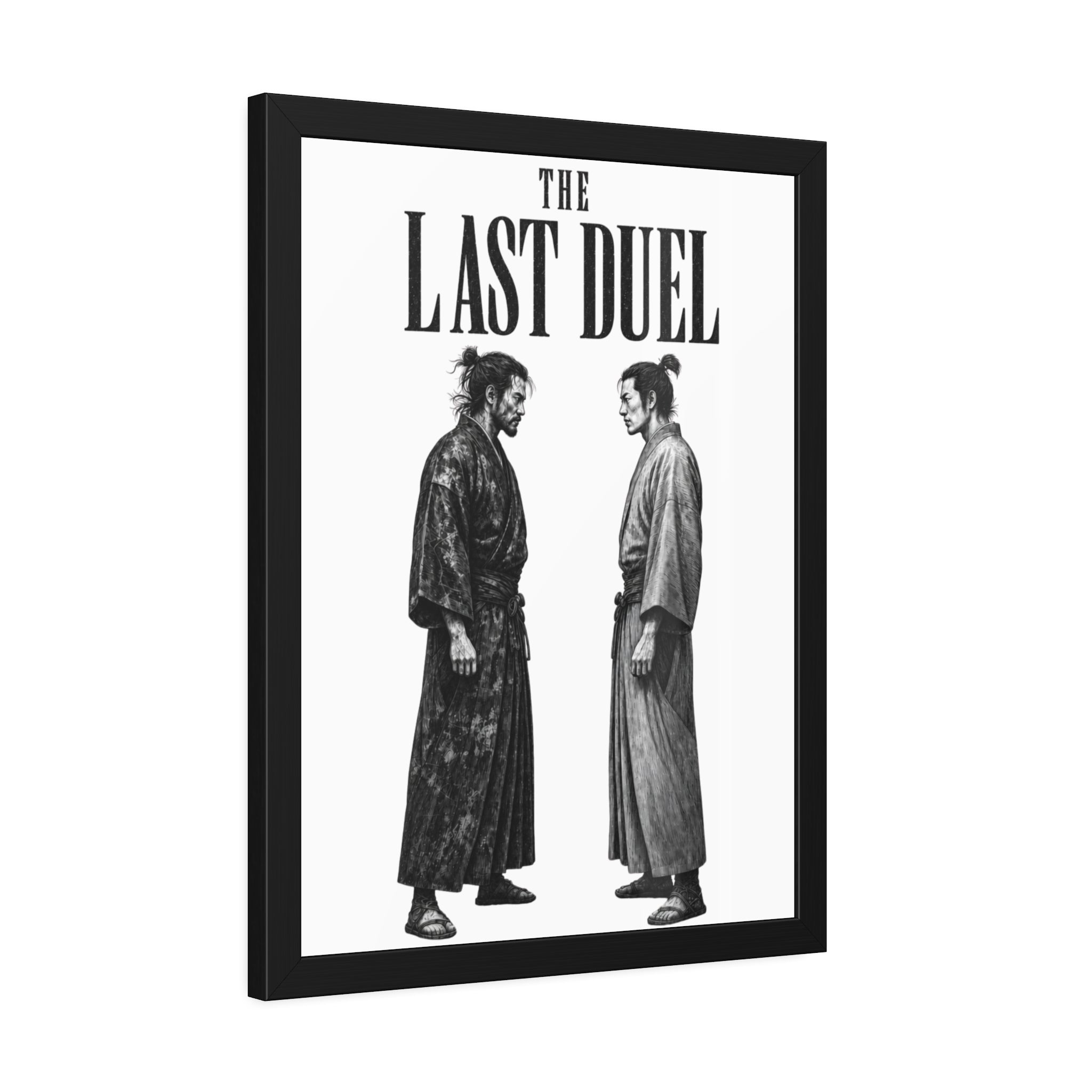 Framed Poster - "The Last Duel" Vintage Samurai Duel Art Print