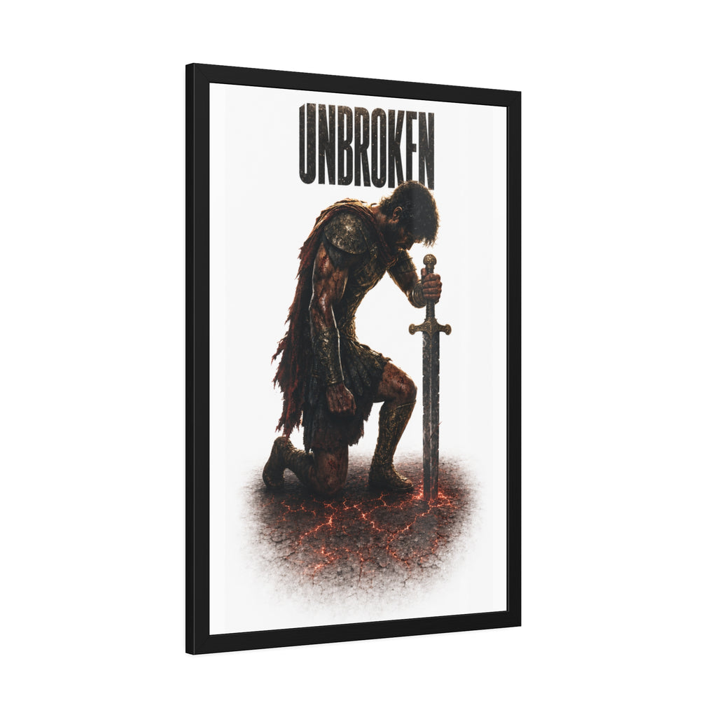 Unbroken Warrior Framed Poster