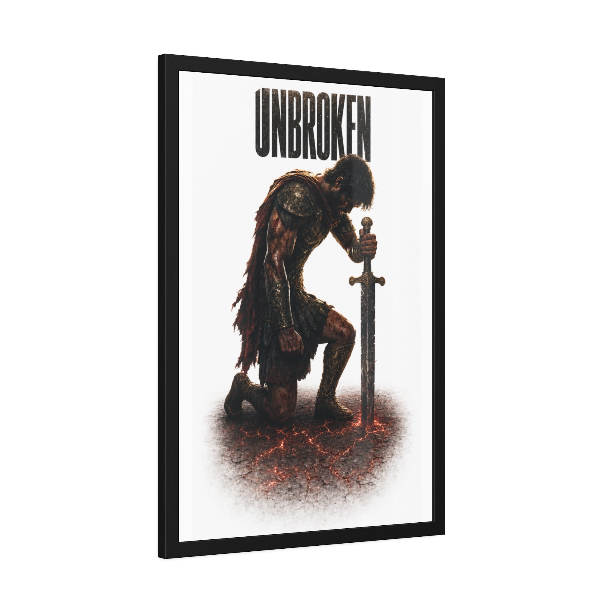 Unbroken Warrior Framed Poster