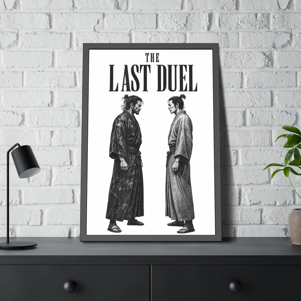Framed Poster - "The Last Duel" Vintage Samurai Duel Art Print