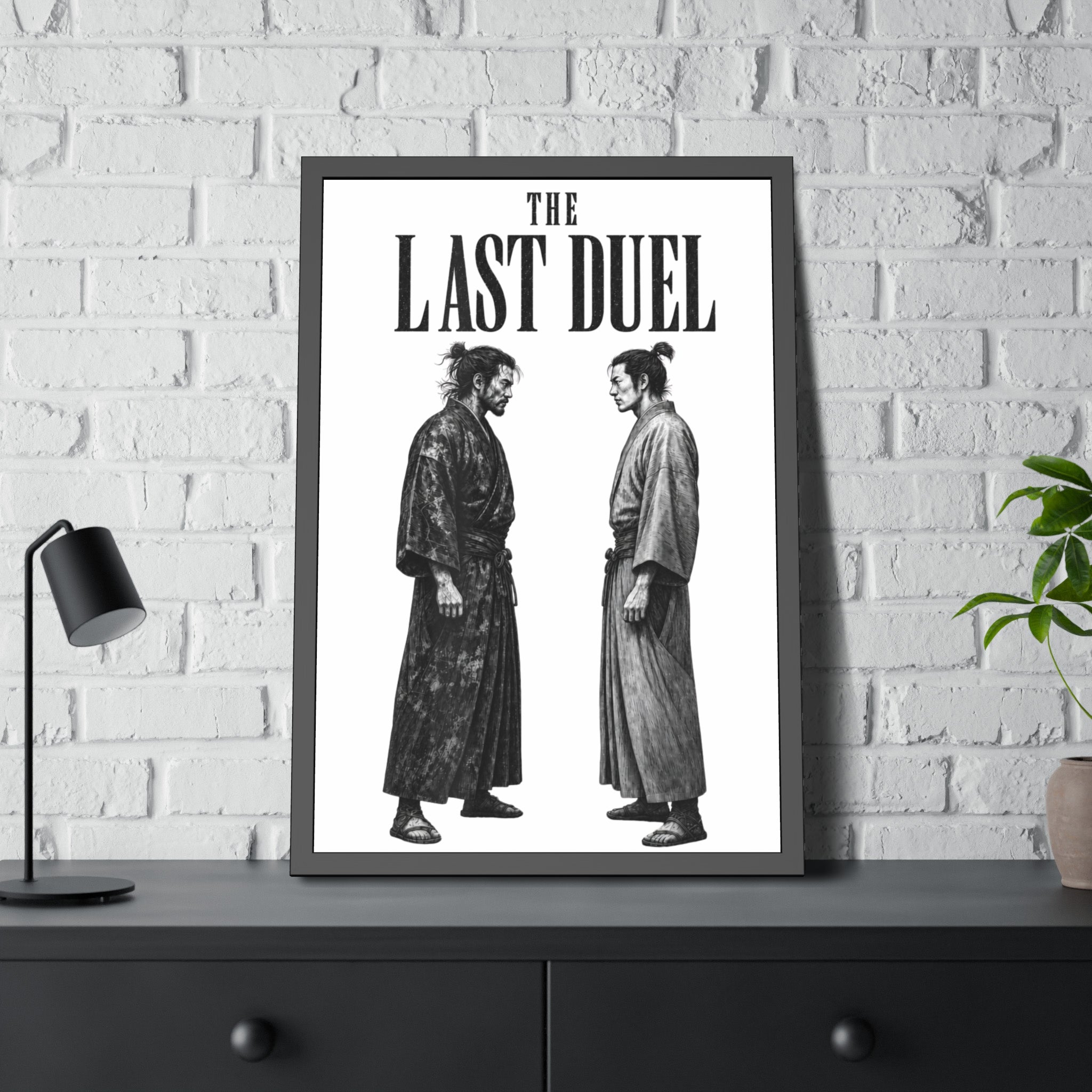 Framed Poster - "The Last Duel" Vintage Samurai Duel Art Print