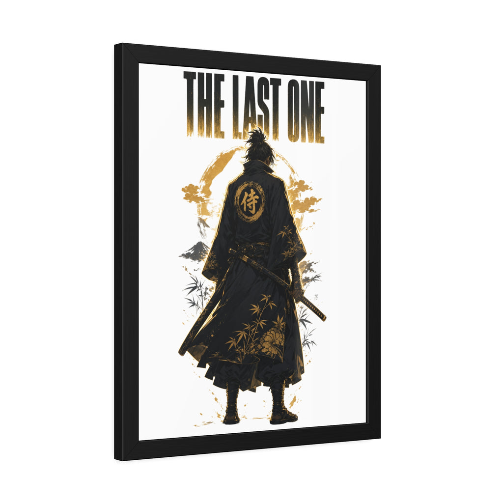 The Last One Samurai Framed Poster — Warrior Silhouette Wall Art