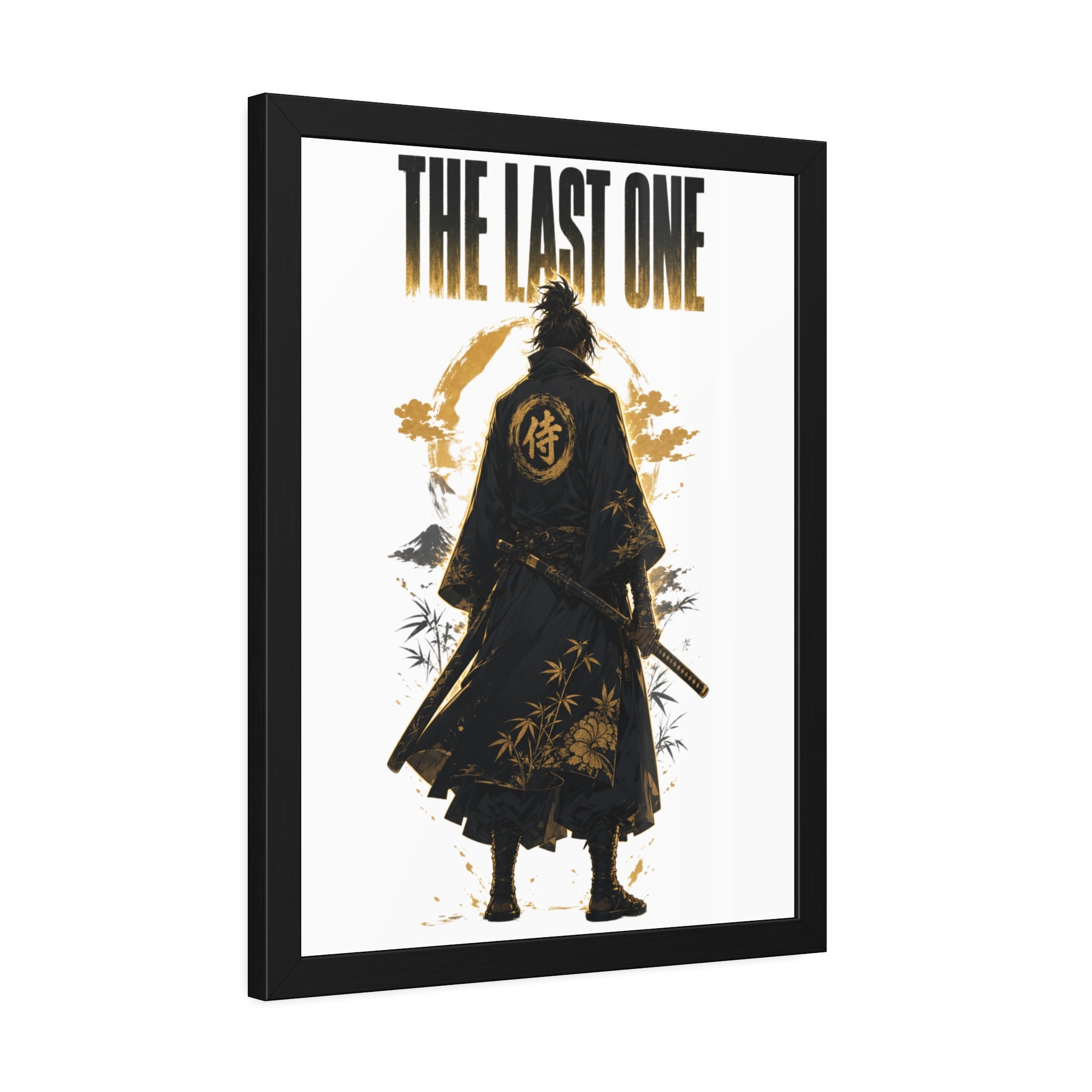 The Last One Samurai Framed Poster — Warrior Silhouette Wall Art