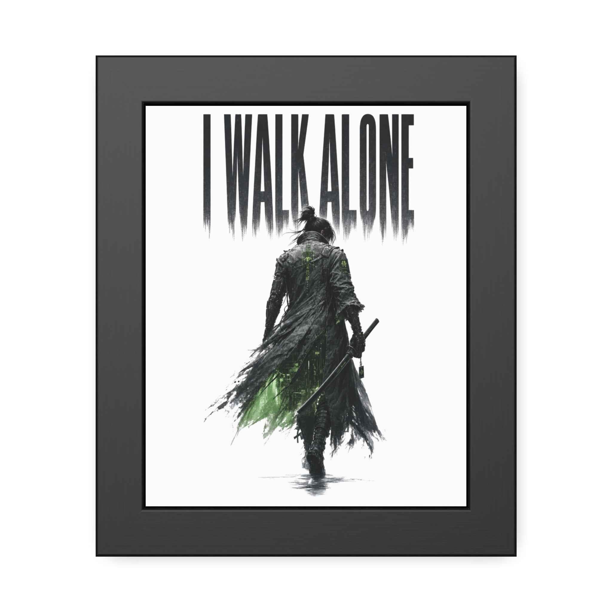 Framed Poster — "I Walk Alone" Dark Fantasy Wall Art