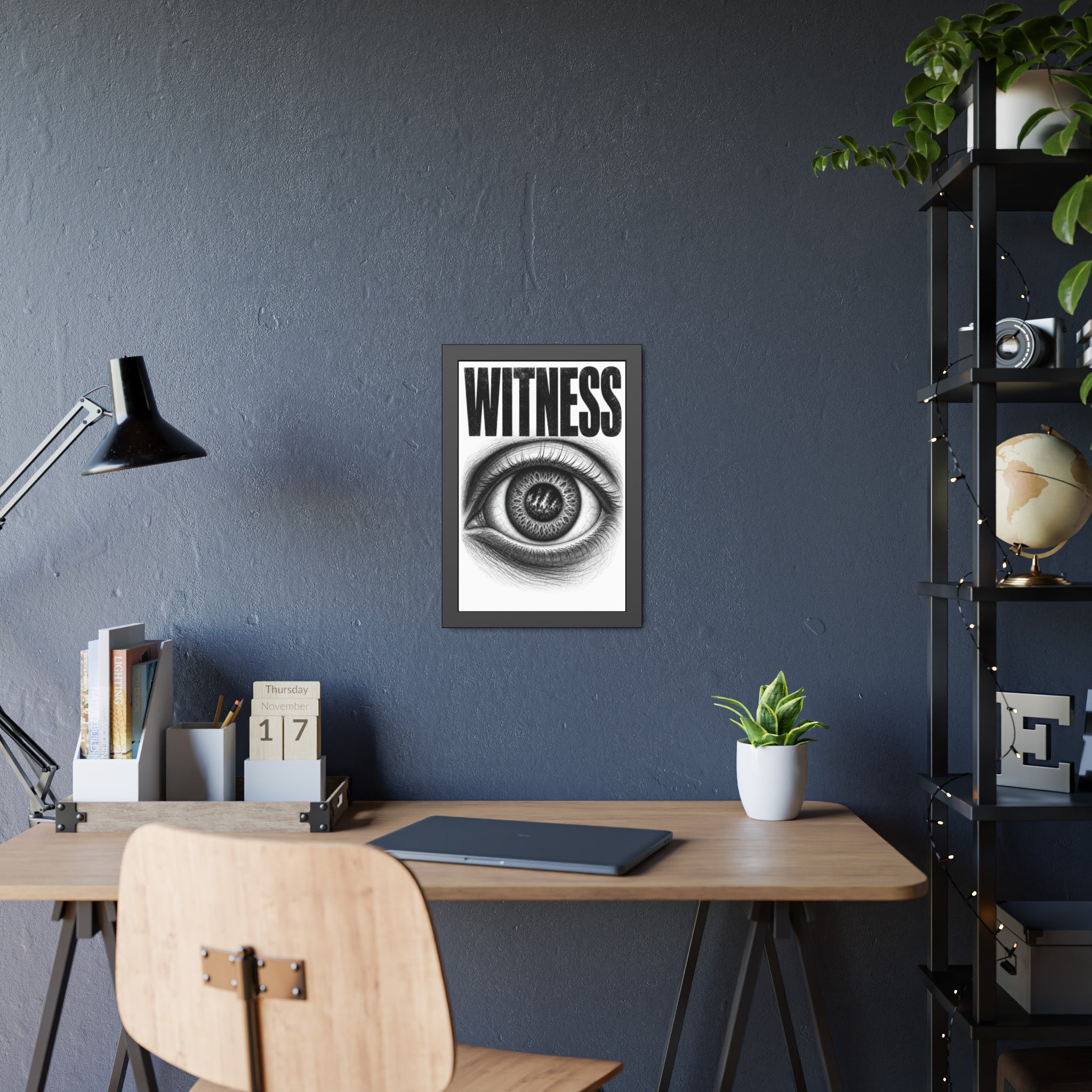 Witness Framed Art Print — Eye Poster