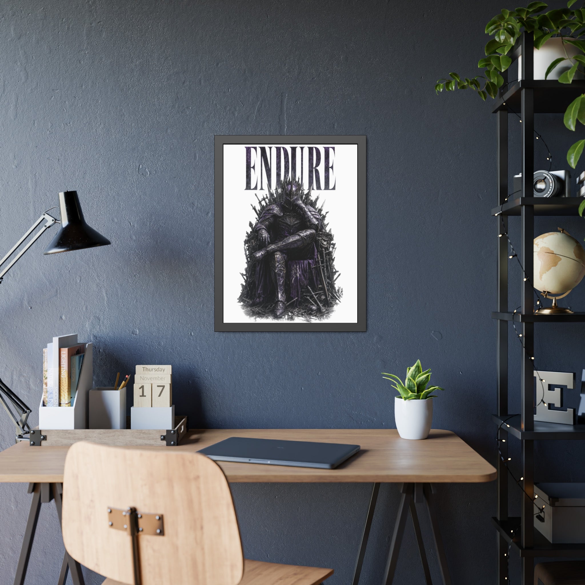 Endure Framed Poster — Dark Knight Throne  Art