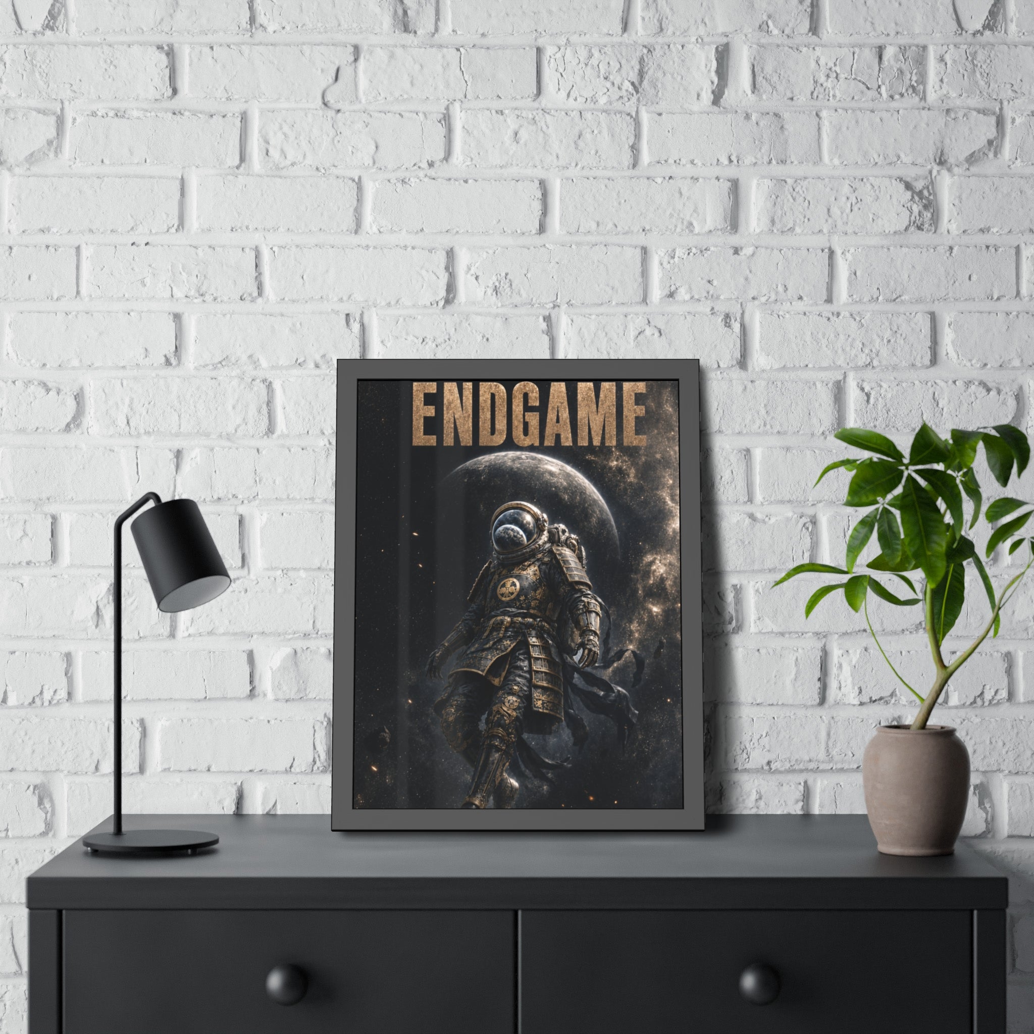 Framed Poster — "ENDGAME" Astronaut Space Art