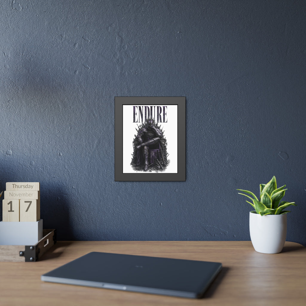 Endure Framed Poster — Dark Knight Throne  Art