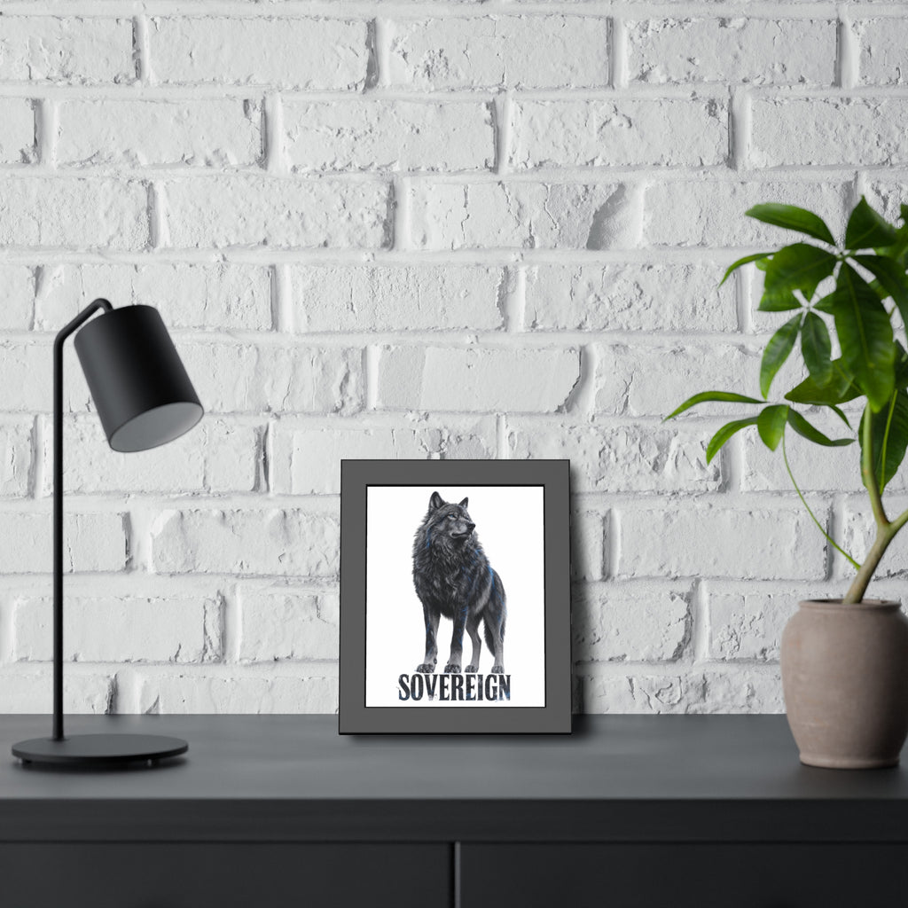 Framed Poster — Sovereign Wolf Art Print