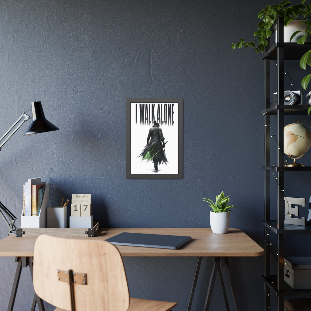 Framed Poster — "I Walk Alone" Dark Fantasy Wall Art