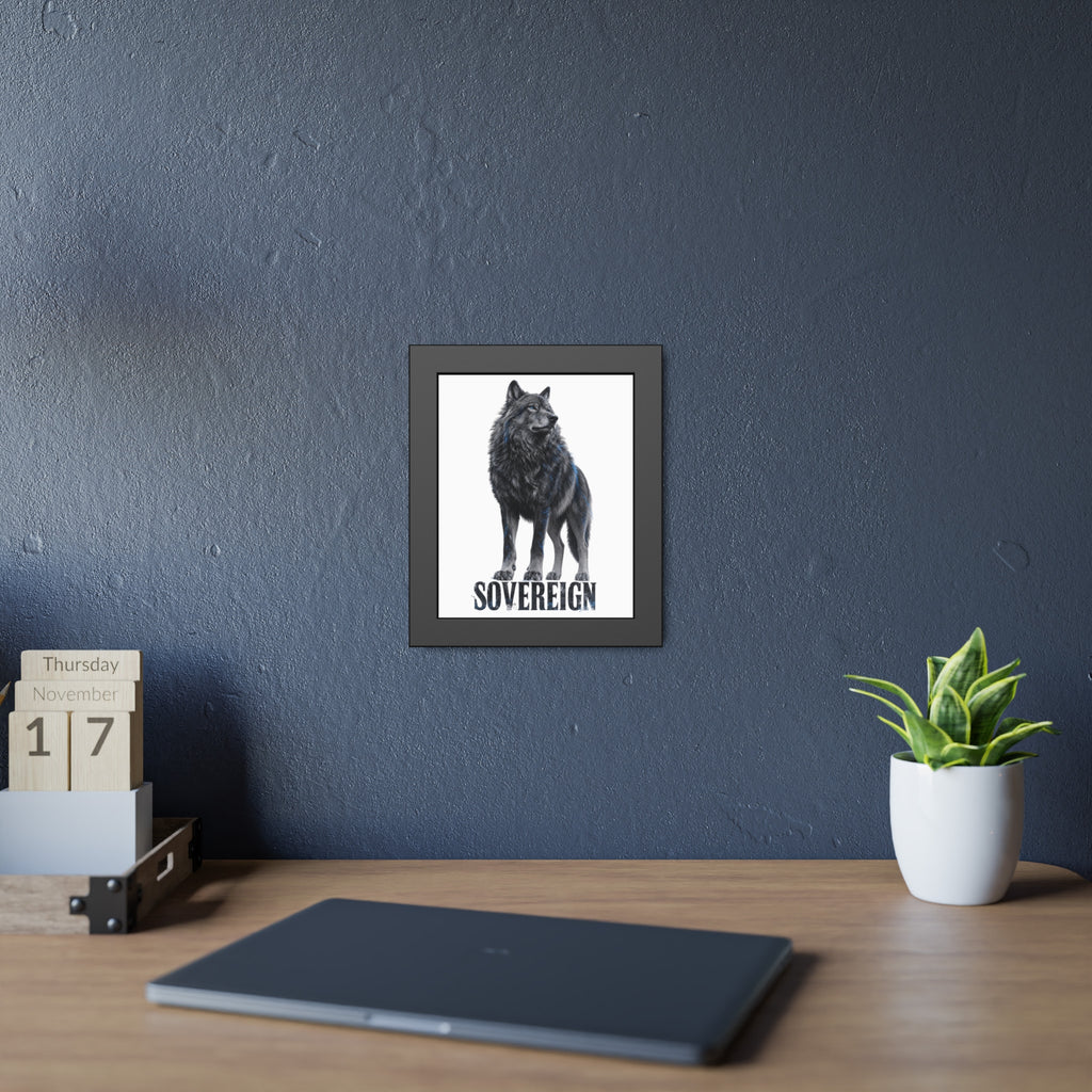 Framed Poster — Sovereign Wolf Art Print