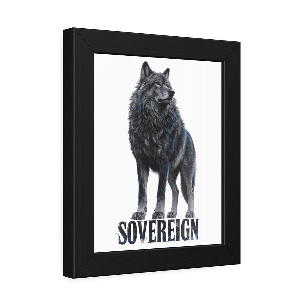 Framed Poster — Sovereign Wolf Art Print