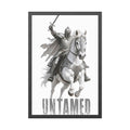 Untamed Knight Horse Framed Poster — Medieval Warrior Wall Art