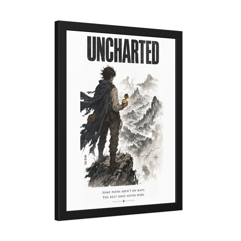 Uncharted Framed Art Print — Adventurer Poster