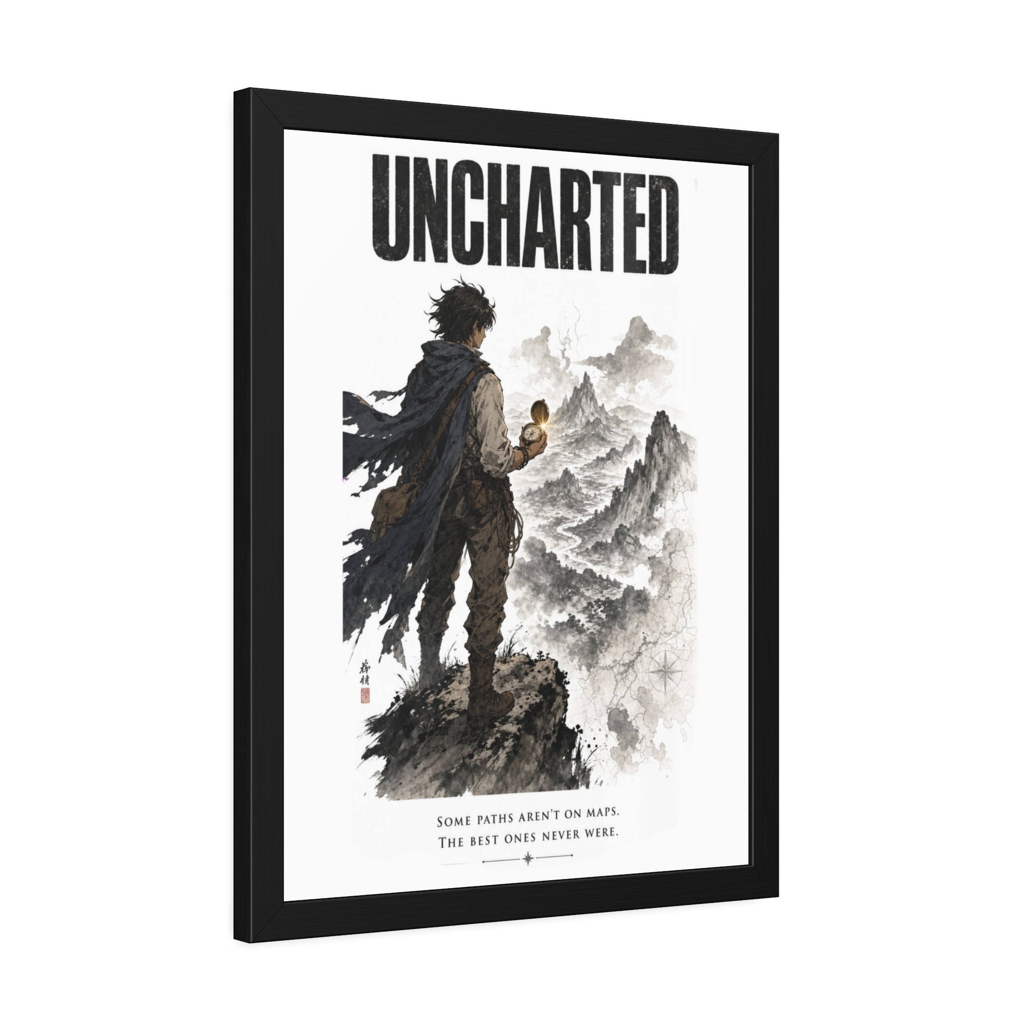 Uncharted Framed Art Print — Adventurer Poster