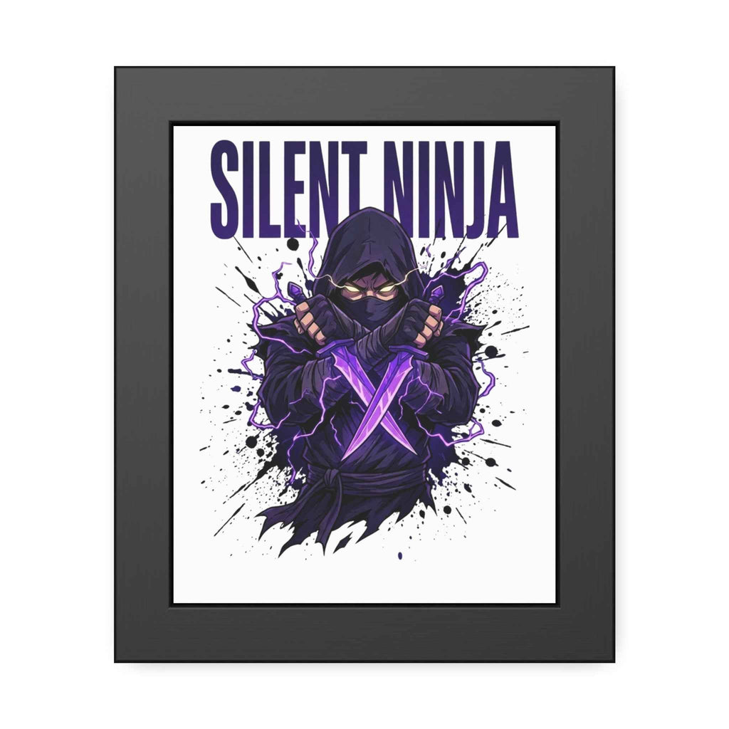 Silent Ninja Framed Poster — Purple Assassin Wall Art