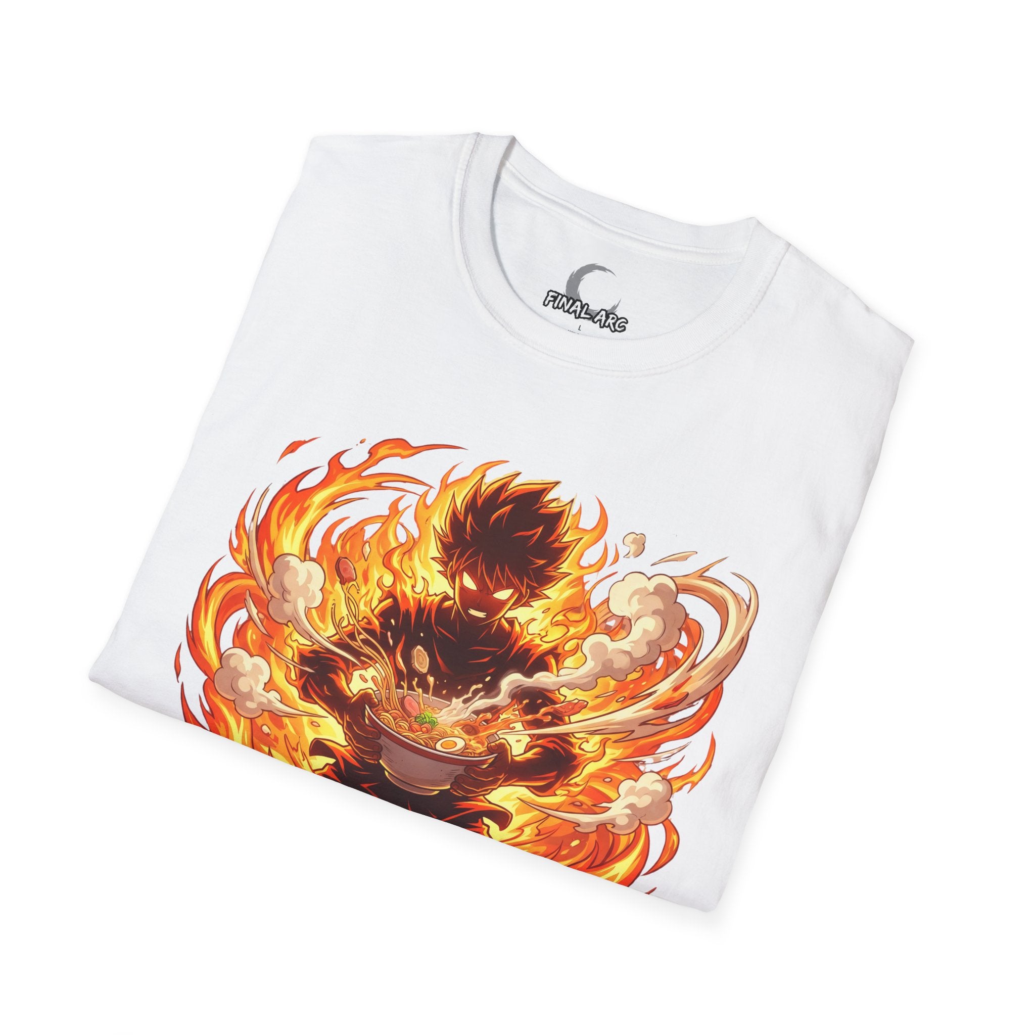 Flaming Anime Ramen Warrior T‑Shirt