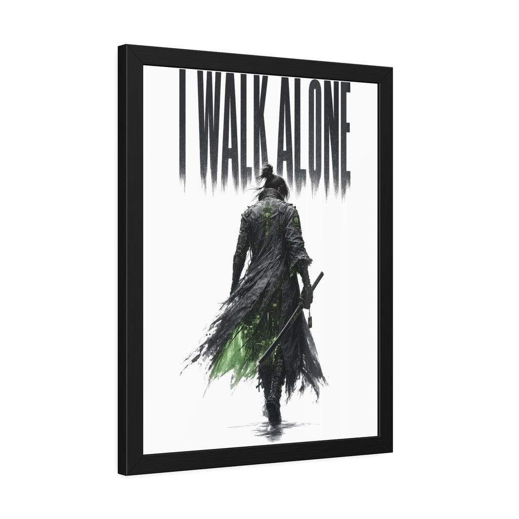 Framed Poster — "I Walk Alone" Dark Fantasy Wall Art